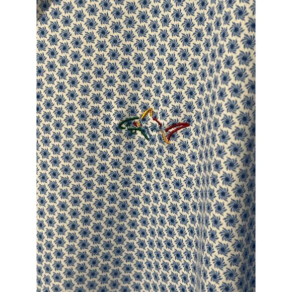 Greg Norman Blue Floral Print Golf Shirt, Size XXL, 1287-D - Picture 4 of 5